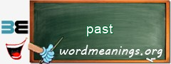 WordMeaning blackboard for past